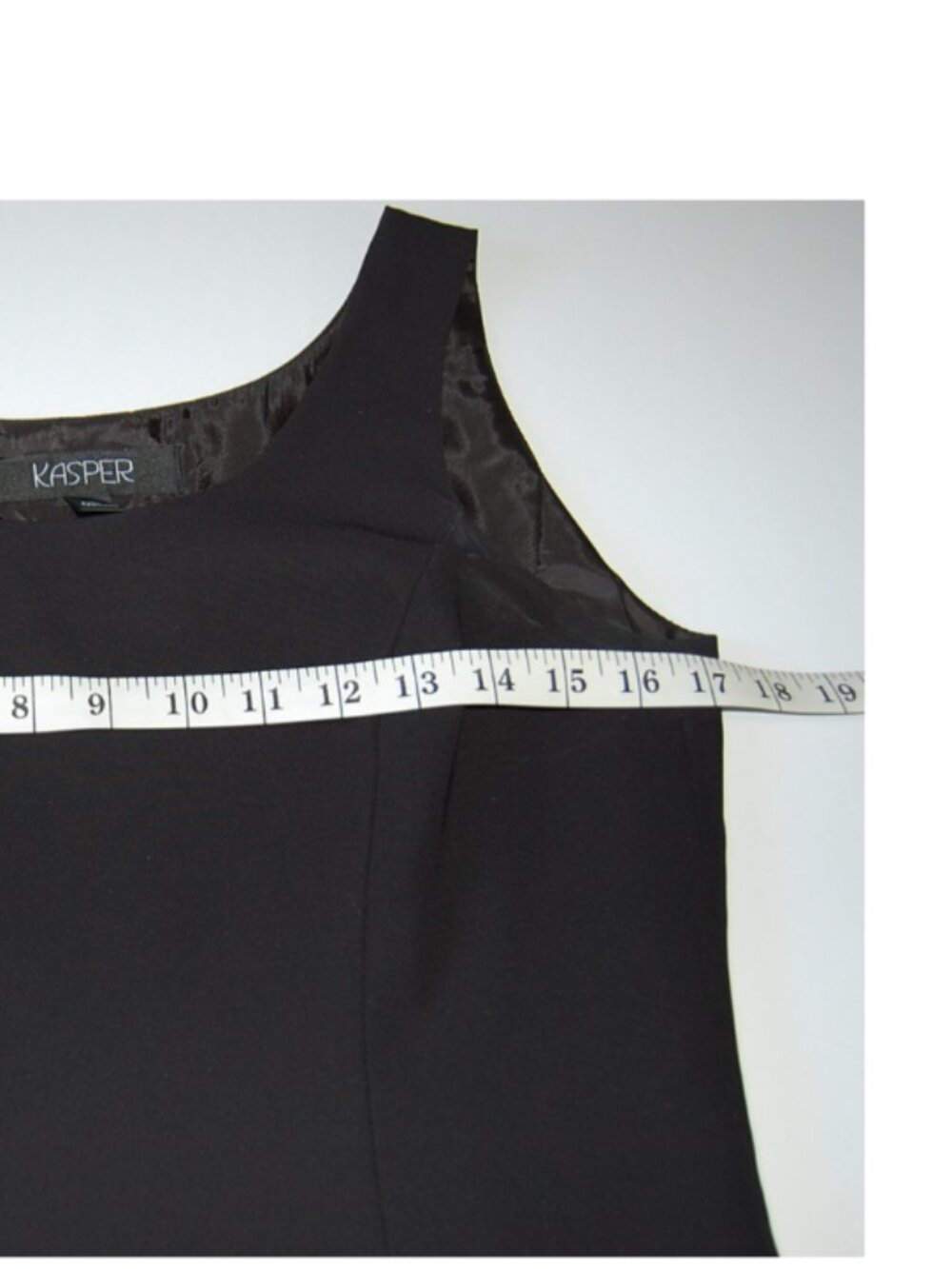 Kasper Black Sleeveless Shell Top Size 4  Career Blouse Lined Profesional - Picture 6 of 10